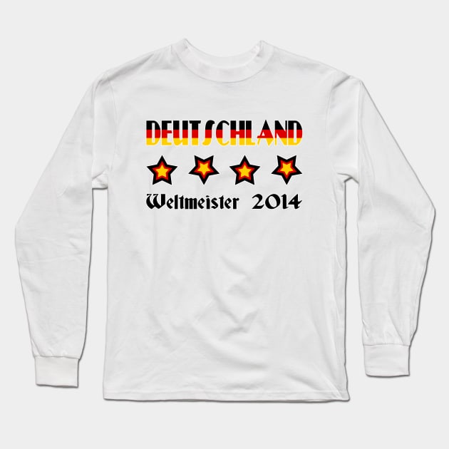 Deutschland Weltmeister 2014 Long Sleeve T-Shirt by JohnLucke